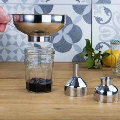 Entonnoir CONFITURE Inox 3 En 1 Avec 2 Embouts Cristel