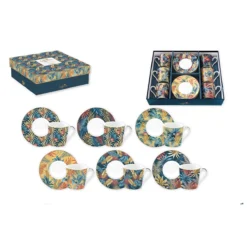 EASY LIFE EQUATORIAL Coffret Tasse Café Expresso Porcelaine - Les 6