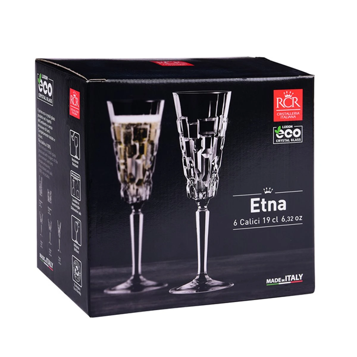ETNA Flûte à Champagne 19 Cl - Les 6 2 ETNA Flûte à Champagne 19 Cl - Les 6 – Image 2