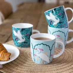 EASY LIFE Exotic Crane Mug Porcelaine 42.5 Cl KitchenCraft - Les 4 SC