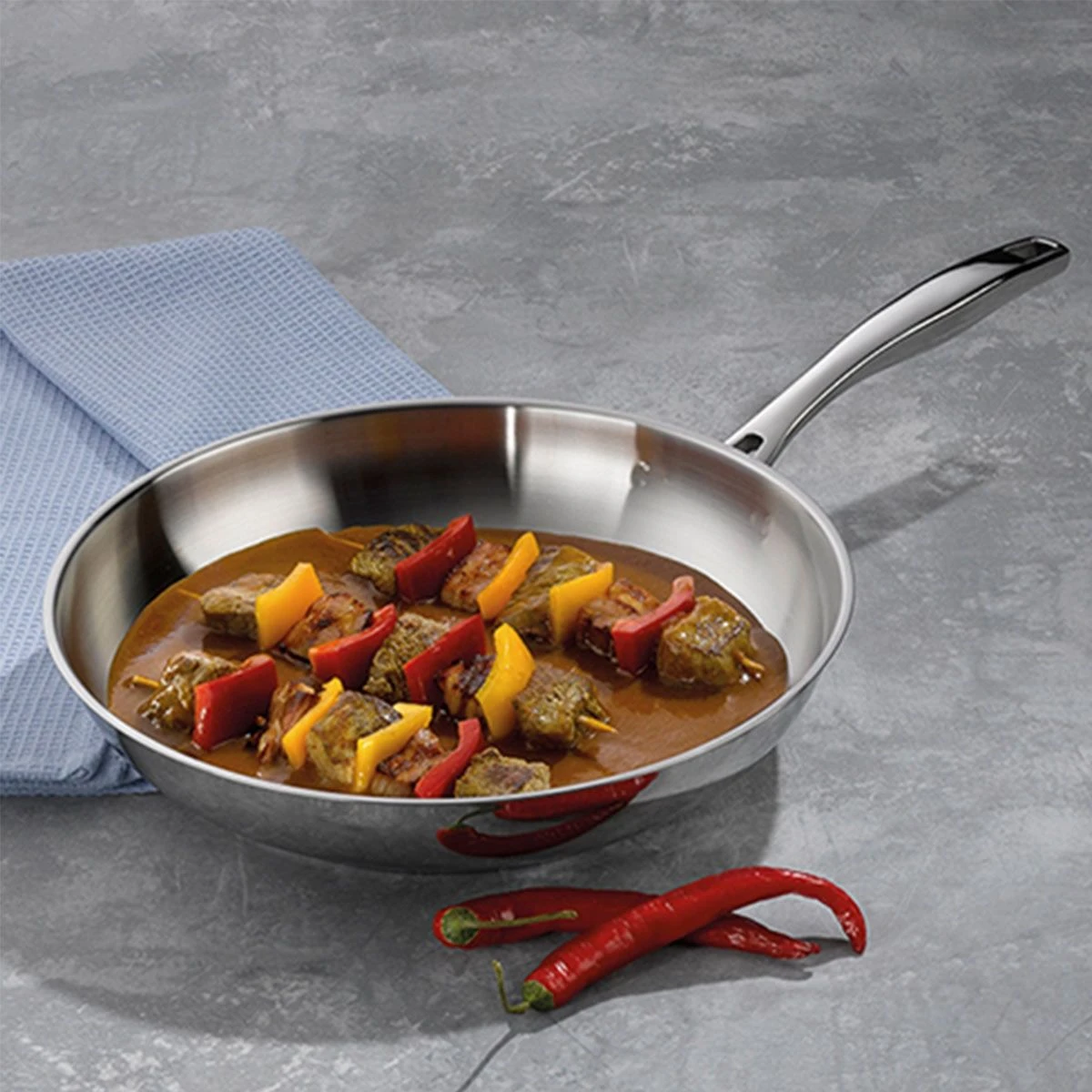 FLAVORIA Poêle Inox Induction KELA 24 Cm 2 FLAVORIA Poêle Inox Induction KELA 24 Cm – Image 2