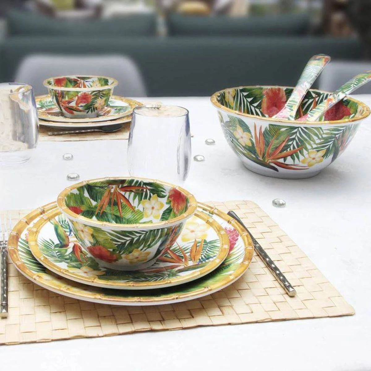 FLEURS EXOTIQUES Saladier Profond Mélamine Les Jardins De La Comtesse D25 2 FLEURS EXOTIQUES Saladier Profond Mélamine Les Jardins De La Comtesse D25 – Image 2