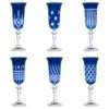 Flûte 15 Cl En Cristal Taillé Bleu - Les 6