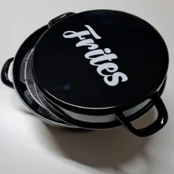 Friteuse En Acier Emaillé Noir Baumalu D26 -Maison Cuisine Série friteuse en acier emaille noir baumalu d26 2