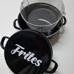 Friteuse En Acier Emaillé Noir Baumalu D26
