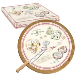 EASY LIFE FROMAGE Plateau à Fromage Tournant En Verre Avec Couteau