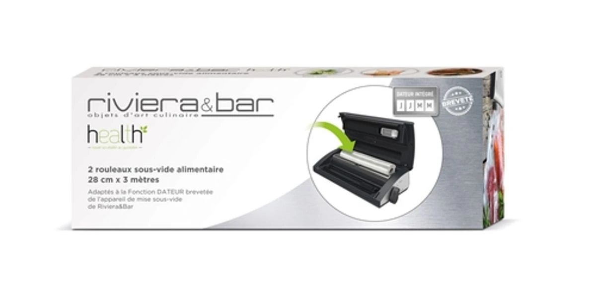 Gaine Rouleau Emballage Sous Vide Riviera Et Bar 28 Cm X 3 M - Lot De 2 2 Gaine Rouleau Emballage Sous Vide Riviera Et Bar 28 Cm X 3 M - Lot De 2 – Image 2