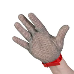 Gant De Protection Cotte De Maille Ambidextre FISCHER Taille M Rouge