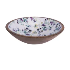 GARDEN Saladier Coupe En Manguier Et Intérieur émaillé TABLE PASSION