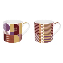EASY LIFE GEOMETRIC ART Coffret Mug Porcelaine Easylife - Les 2 -Maison Cuisine Série geometric art coffret mug porcelaine easylife les 2 2
