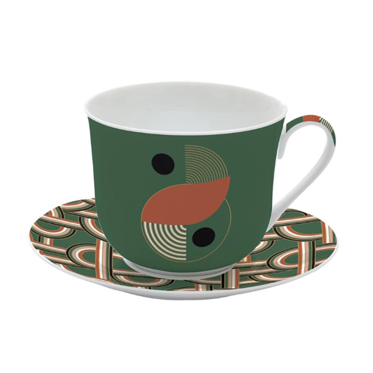 EASY LIFE GEOMETRICAL LOOP Tasse à Déjeuner Porcelaine Fine SC 2 EASY LIFE GEOMETRICAL LOOP Tasse à Déjeuner Porcelaine Fine SC – Image 2