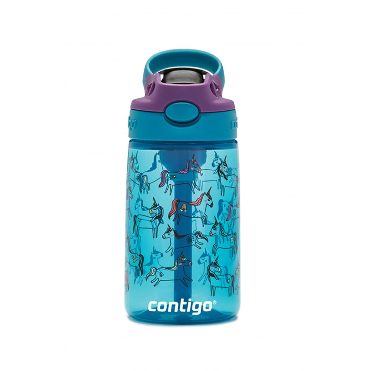 GIZMO Flip Gourde Enfant Avec Paille Contigo BLEU Licorne 420 Ml 2 GIZMO Flip Gourde Enfant Avec Paille Contigo BLEU Licorne 420 Ml – Image 2