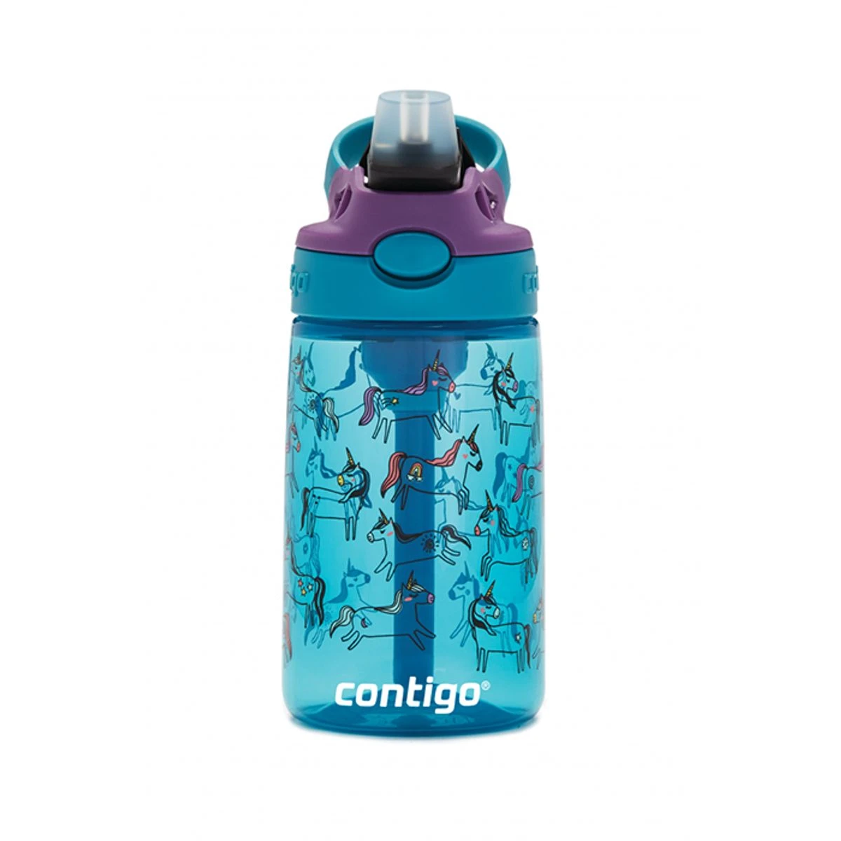 GIZMO Flip Gourde Enfant Avec Paille Contigo BLEU Licorne 420 Ml 3 GIZMO Flip Gourde Enfant Avec Paille Contigo BLEU Licorne 420 Ml – Image 3