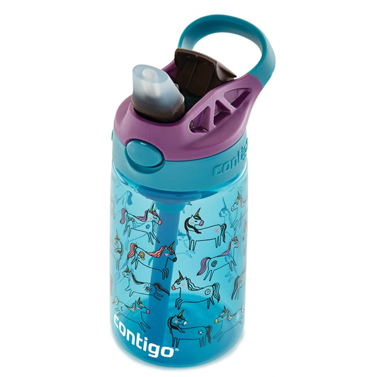 GIZMO Flip Gourde Enfant Avec Paille Contigo BLEU Licorne 420 Ml 1 GIZMO Flip Gourde Enfant Avec Paille Contigo BLEU Licorne 420 Ml