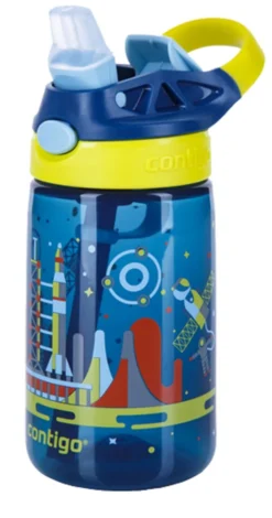GIZMO Flip Gourde Enfant Avec Paille Contigo BLEU Nautical Space 420 Ml