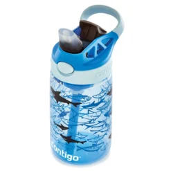 GIZMO Flip Gourde Enfant Avec Paille Contigo Bleu Requins 420 Ml