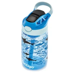 GIZMO Flip Gourde Enfant Avec Paille Contigo Bleu Requins 420 Ml -Maison Cuisine Série gizmo flip gourde enfant avec paille contigo bleu requins 420 ml 3