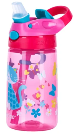 GIZMO Flip Gourde Enfant Avec Paille Contigo ROSE Cherry Cat 420 Ml