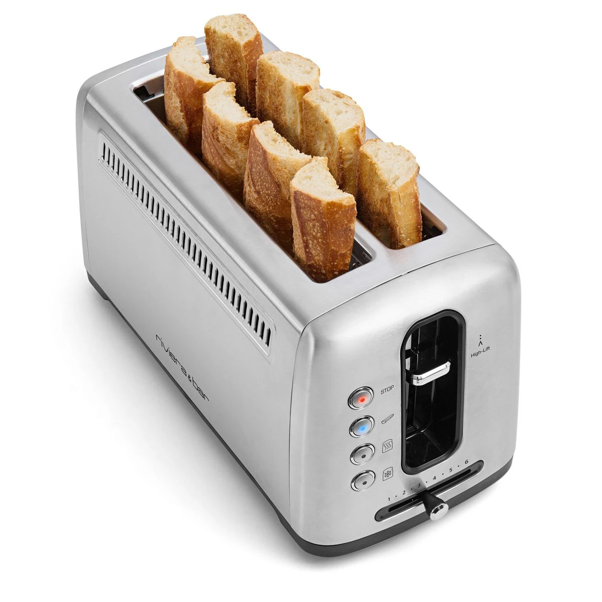 Grille Pain électique Toaster Inox 2 Fentes Extra-Longues Riviera&Bar 2 Grille Pain électique Toaster Inox 2 Fentes Extra-Longues Riviera&Bar – Image 2