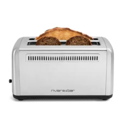 Grille Pain électique Toaster Inox 2 Fentes Extra-Longues Riviera&Bar