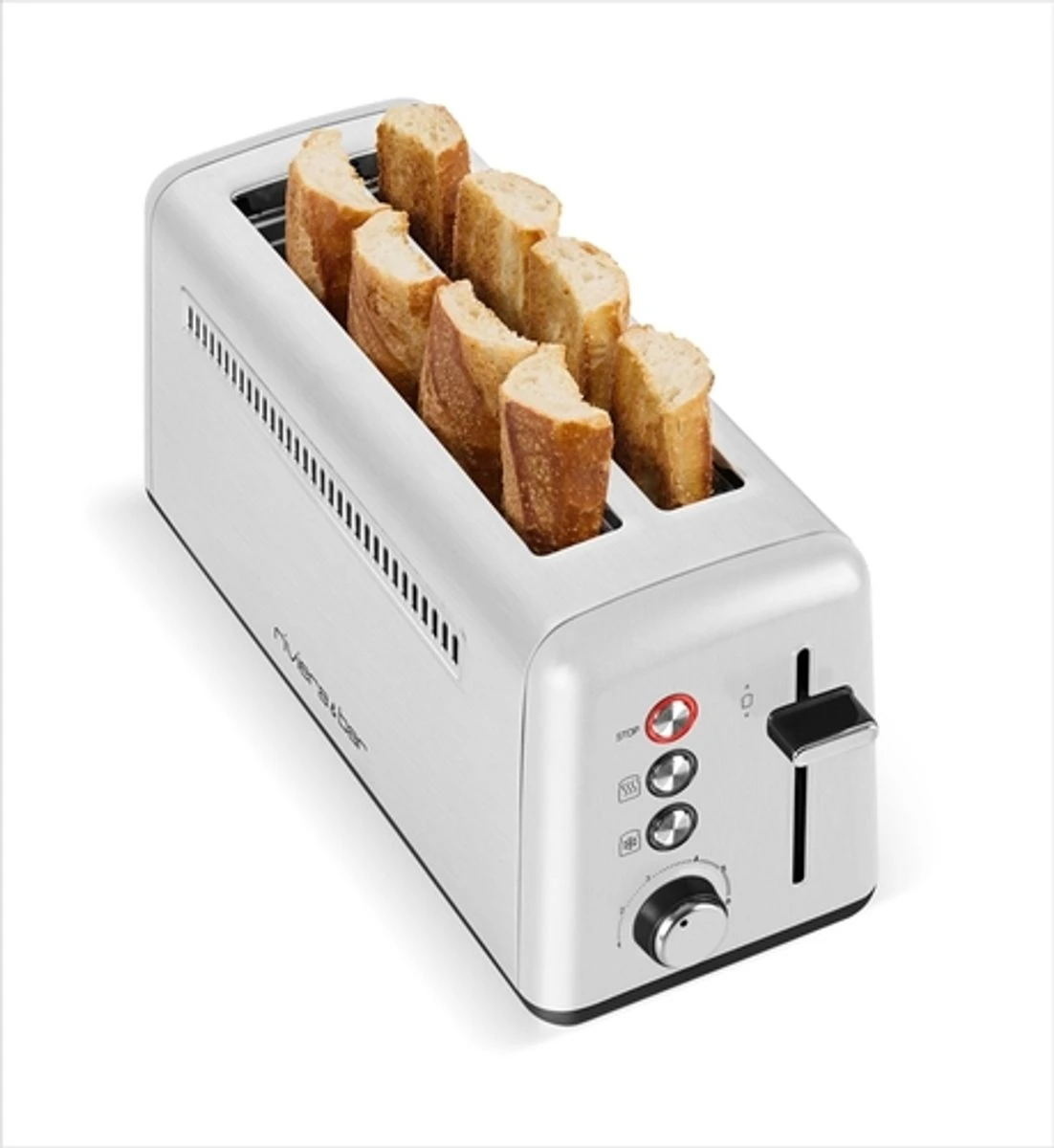 Grille Pain électique Toaster Inox 2 Fentes Extra-Longues Riviera&Bar Inox 2 Grille Pain électique Toaster Inox 2 Fentes Extra-Longues Riviera&Bar Inox – Image 2