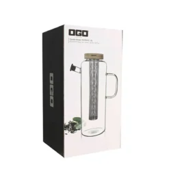 GUSTAVE Théière Carafe En Verre Borosilicate Bouchon Bois 1.5 L OGO -Maison Cuisine Série gustave theiere carafe en verre borosilicate bouchon bois 1 5 l ogo 2