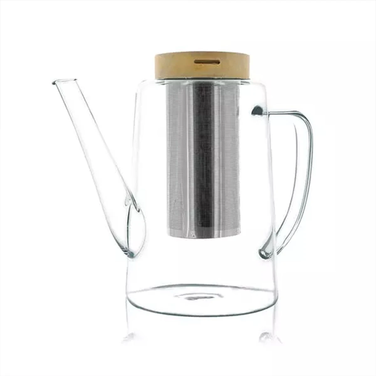 GUSTAVE Théière En Verre Borosilicate Bouchon Bois 1.2 L OGO 2 GUSTAVE Théière En Verre Borosilicate Bouchon Bois 1.2 L OGO – Image 2