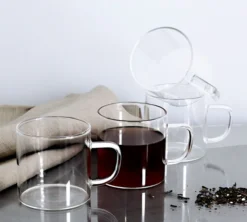 HELYA Tasse Thé Café 25 Cl Verre Borosilicate OGO - Les 4