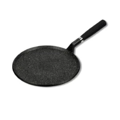 JULIENNE GRANIT Poêle à Crêpes Crêpière D30 Fonte Aluminium Manche Amovible