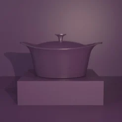 L´incroyable Cocotte Cookut Revêtement Céramique 28 Cm + Poignée Et Manique - Violet Prune -Maison Cuisine Série l incroyable cocotte cookut revetement ceramique 28 cm poignee et manique violet prune 2