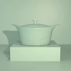 L´incroyable Cocotte Cookut Revêtement Céramique 28 Cm Vert Sauge - Sans Bouton Ni Manique -Maison Cuisine Série l incroyable cocotte cookut revetement ceramique 28 cm vert sauge sans bouton ni manique 3