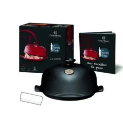 LE PAIN Coffret Cloche Moule à Pain Les Secrets D´Emile HENRY NOIR Fusain