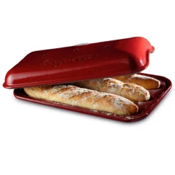 LE PAIN Moule à Baguettes D´Emile HENRY Rouge Grand Cru VPC