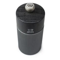 LINE CARBONE Moulin à Sel 12 Cm Bois Aluminium PEUGEOT -Maison Cuisine Série line carbone moulin a sel 12 cm bois aluminium peugeot 3