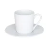 LOUNA Tasse Café Avec Sous-tasse En Porcelaine Blanche - Les 6 TABLE PASSION