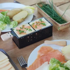LUMI Raclette Fondue à La Bougie Cookut - Coffret Cadeau Avec Livre -Maison Cuisine Série lumi raclette fondue a la bougie cookut coffret cadeau avec livre 8