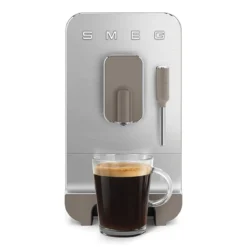 Machine à Café Automatique Avec Broyeur Et Buse Intégré SMEG Taupe Mat -Maison Cuisine Série machine a cafe automatique avec broyeur et buse integre smeg taupe mat 2