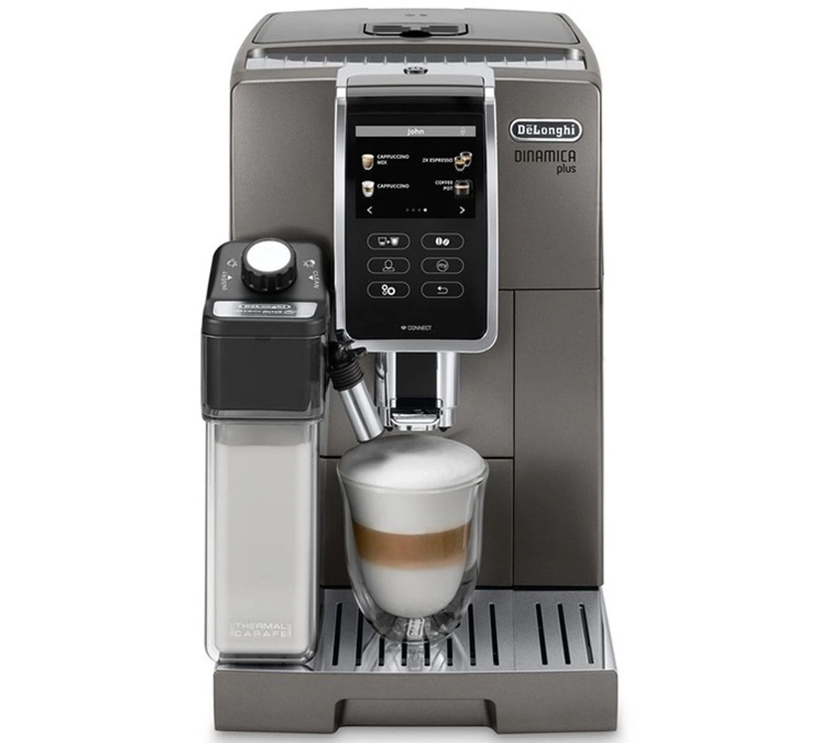 Machine à Café Automatique Expresso Avec Broyeur Delonghi DINAMICA Titanium Connectable 4 Machine à Café Automatique Expresso Avec Broyeur Delonghi DINAMICA Titanium Connectable – Image 4