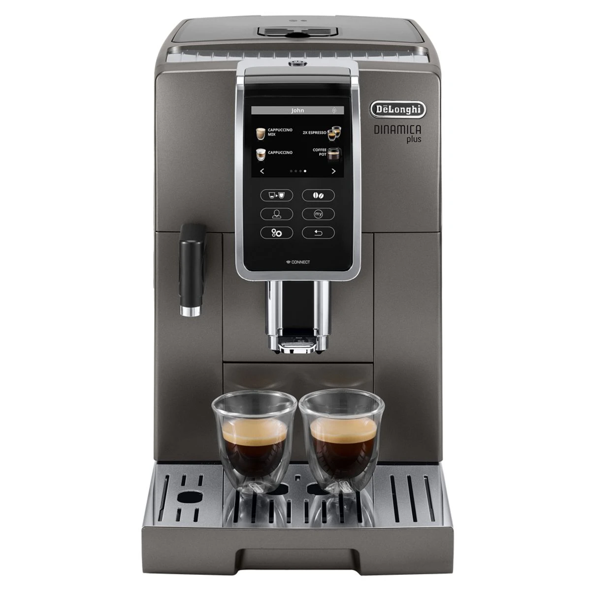 Machine à Café Automatique Expresso Avec Broyeur Delonghi DINAMICA Titanium Connectable 1 Machine à Café Automatique Expresso Avec Broyeur Delonghi DINAMICA Titanium Connectable