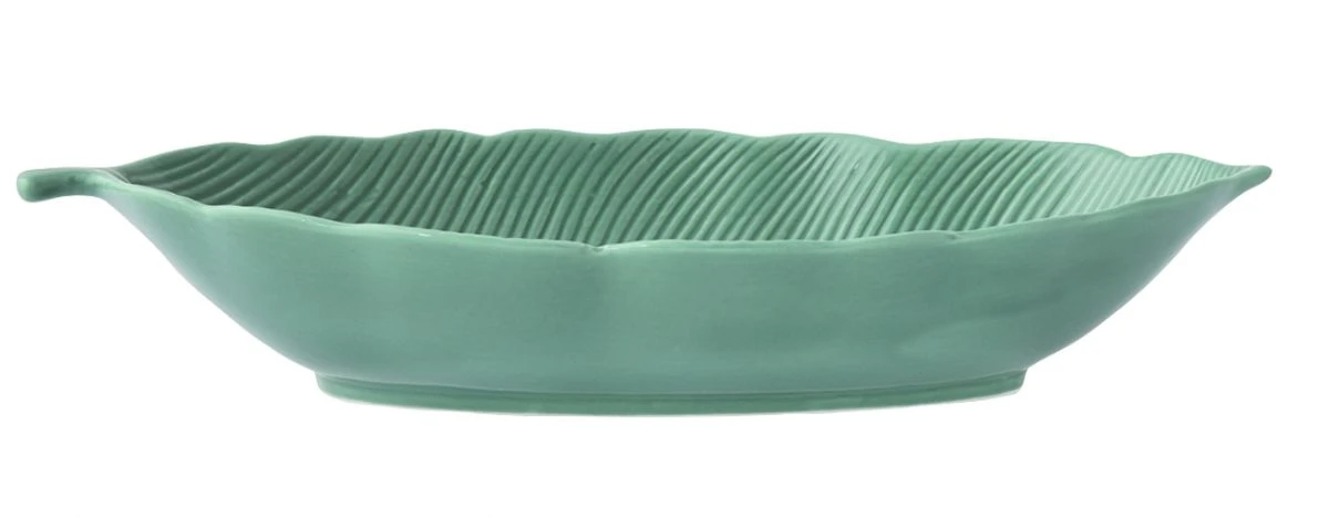 EASY LIFE MADAGASCAR Plat De Service Creux Porcelaine EASYLIFE L30 Feuille Bananier Vert Clair SC 2 EASY LIFE MADAGASCAR Plat De Service Creux Porcelaine EASYLIFE L30 Feuille Bananier Vert Clair SC – Image 2