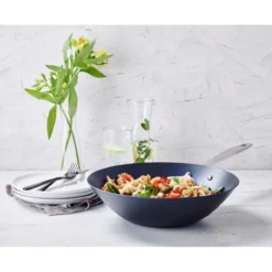 MAESTRO Wok En Acier Carbone Anti-adhésif Bleu BEKA D31