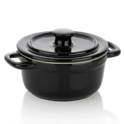 MALIN Mini Cocotte Ronde En Fonte émaillée Kela D14 Noir -Maison Cuisine Série malin mini cocotte ronde en fonte emaillee kela d14 noir 2