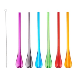 Mélangeur Paille Cuillère Cocktail Réutilisable Coloris Assortis - Les 6 MASTRAD