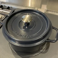 Mijoteuse Cocotte Ronde Fonte émaillée INVICTA Bleu Réglisse D32