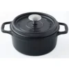 MIJOTEUSE Cocotte Ronde Fonte émaillée INVICTA NOIR D24