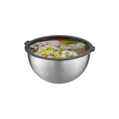 MONDI Saladier Inox Avec Couvercle Transparent GEFU - Le Lot De 3 -Maison Cuisine Série mondi saladier inox avec couvercle transparent gefu le lot de 3 5