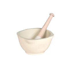 Mortier/Pilon Céramique 14cm Natural Chic Emile HENRY Blanc Argile