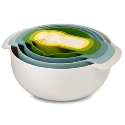 NEST 9 Plus - 9 Récipients Bols Cul Poule Emboitables - Joseph Joseph Editions SC -Maison Cuisine Série nest 9 plus 9 recipients bols cul poule emboitables joseph joseph editions sc 3