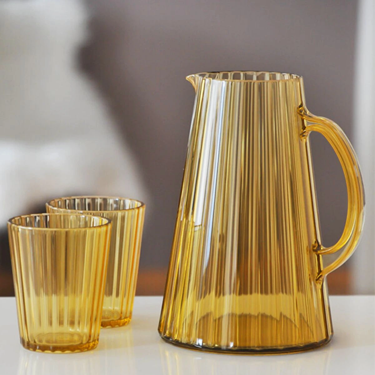 NEW YORK Verre En Acrylique WD Lifestyle Ambre - Les 2 2 NEW YORK Verre En Acrylique WD Lifestyle Ambre - Les 2 – Image 2