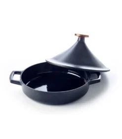 NORI Tajine En Fonte Emaillée BEKA Ronde Noir D28 -Maison Cuisine Série nori tajine en fonte emaillee beka ronde noir d28 2